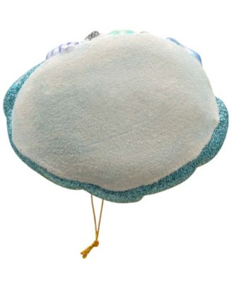 7" Bellissimo Glass Under The Sea Santa Ornament