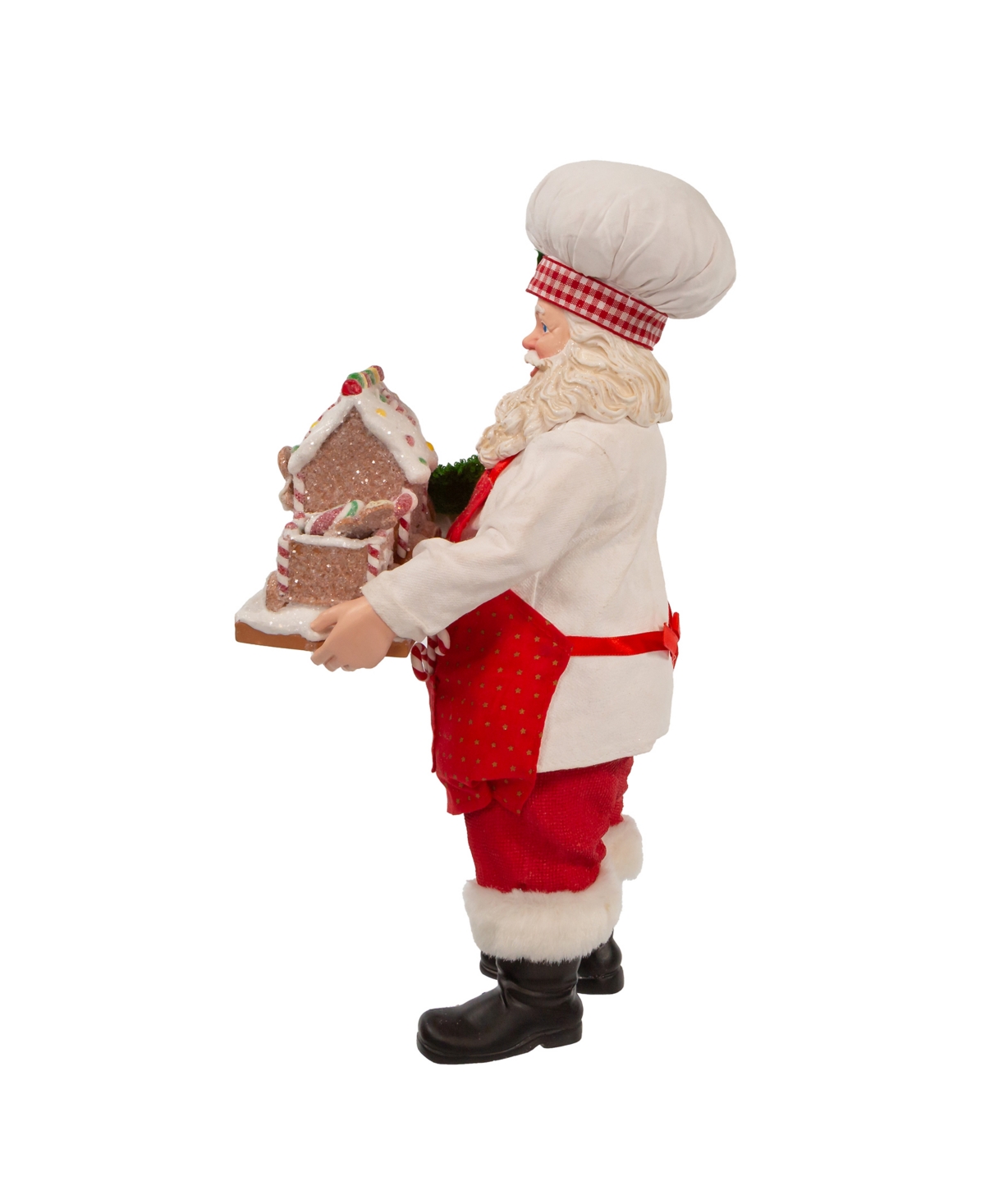 Kurt Adler 11" Fabriche Santa With Gingerbread Train In Multicolored