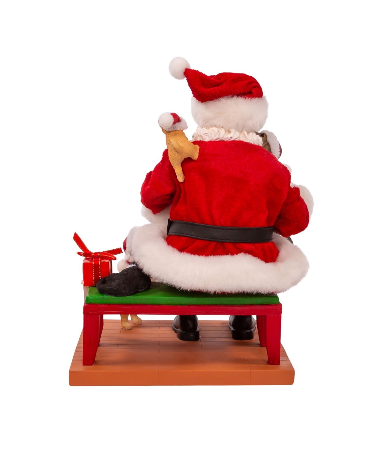 Kurt Adler Fabriche Santa with Laptop and Pets