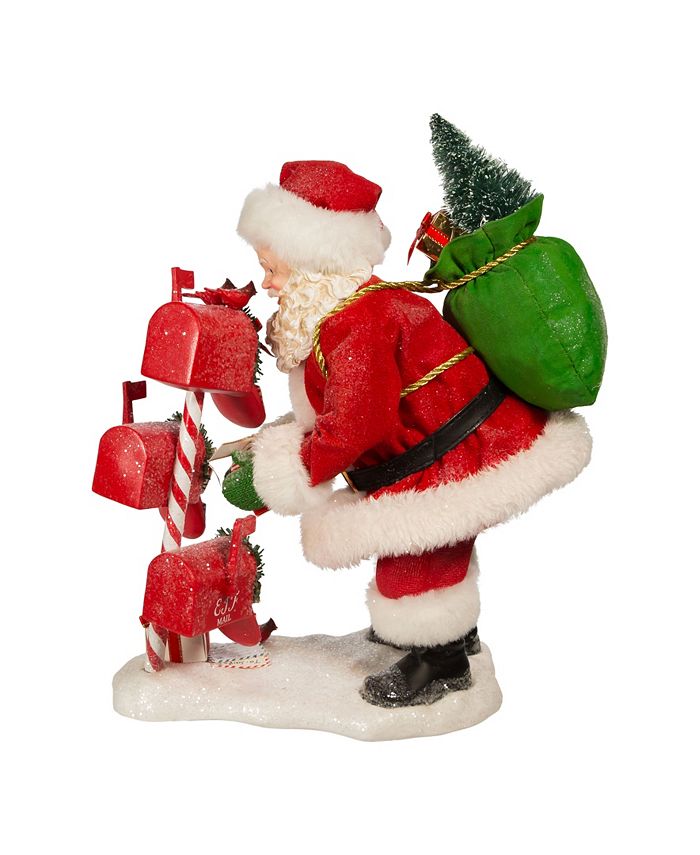 Figurine De Noël Kurt Adler 10 Pouces - Père Noël Jouant Au Pickleball - Résine Et Fabri-ché - Neuf