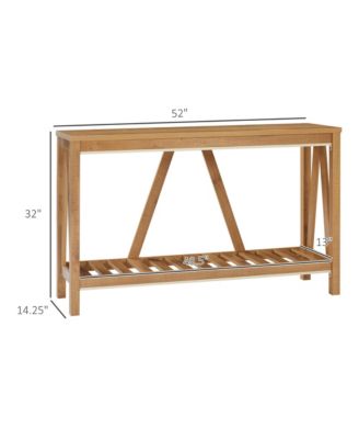 Farmhouse Console Table with Storage, Rustic Sofa Table,