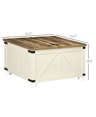 Farmhouse Table with Storage, Large Square Table