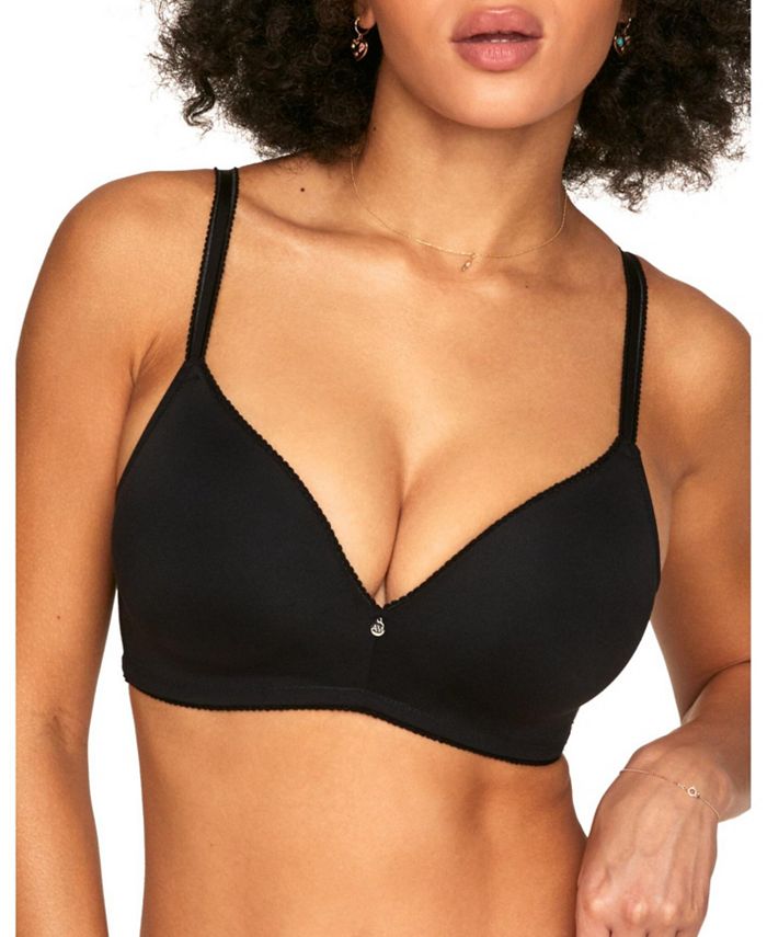 Triumph International Women's Synthetic Padded Wire Free Full Coverage Bra  Black,Size 36C
