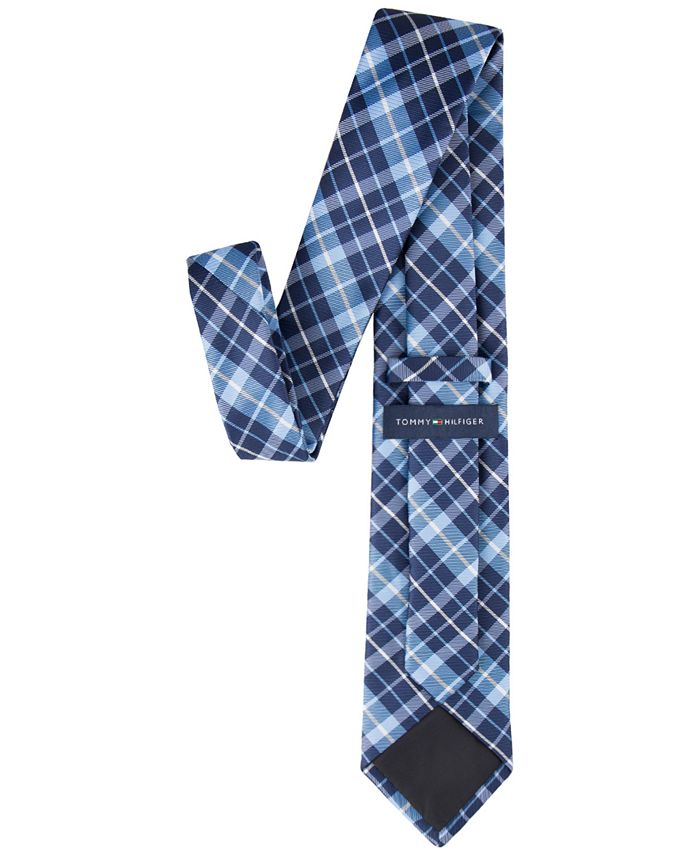 Tommy Hilfiger Men's Classic Plaid Tie Beige Size Regular
