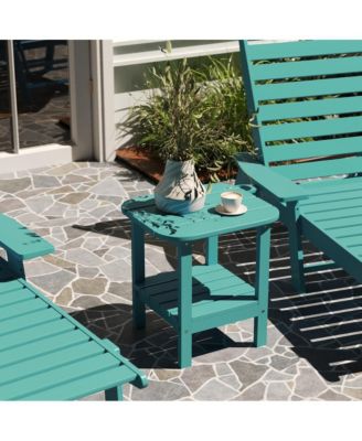 Nassau 2-Tier Adirondack Side Table, All-Weather Hdpe Indoor/Outdoor Accent Table