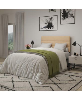 Coppola Full Size Powder Coated Metal Frame Tufted Upholstered Adjustable Slot Headboard