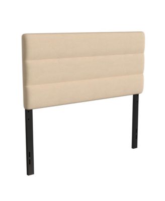 Coppola Full Size Powder Coated Metal Frame Tufted Upholstered Adjustable Slot Headboard