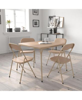 5 Piece Folding Card Table And Chair Set