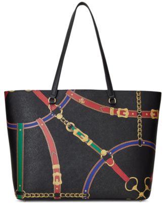Lauren Ralph Lauren - Crosshatch Leather Extra-Large Karly Tote