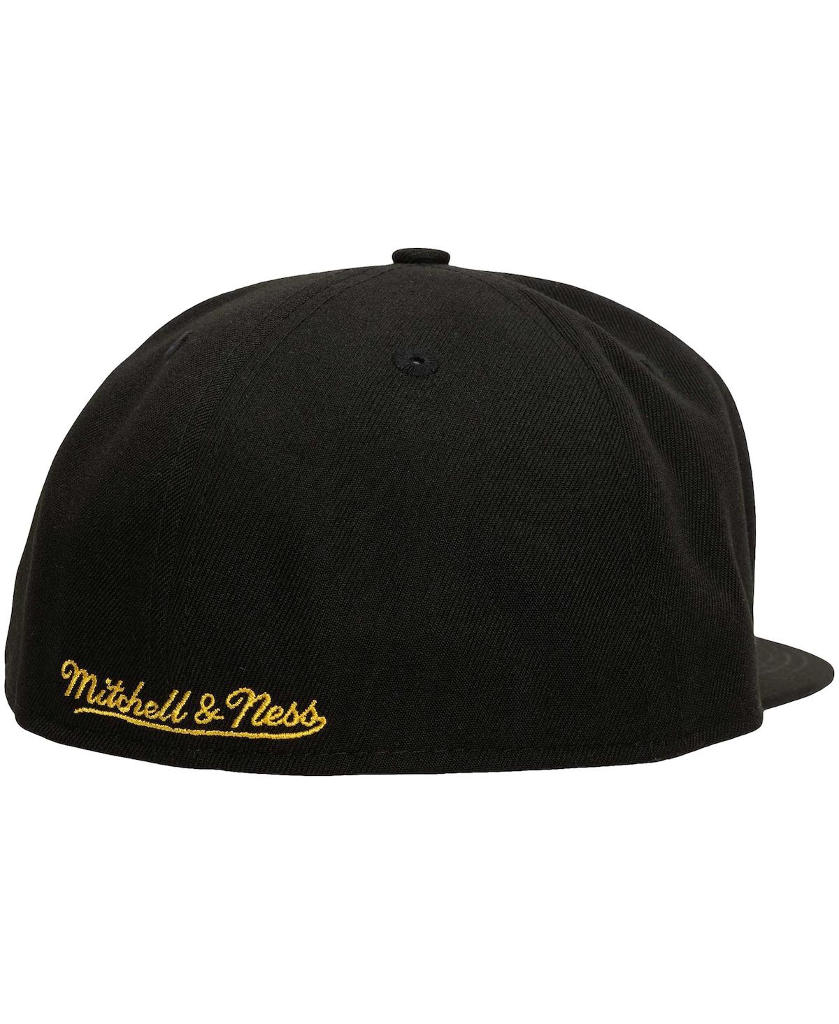 Mitchell & Ness Men's  Black Marquette Golden Eagles Lifestyle Fitted Hat In Black