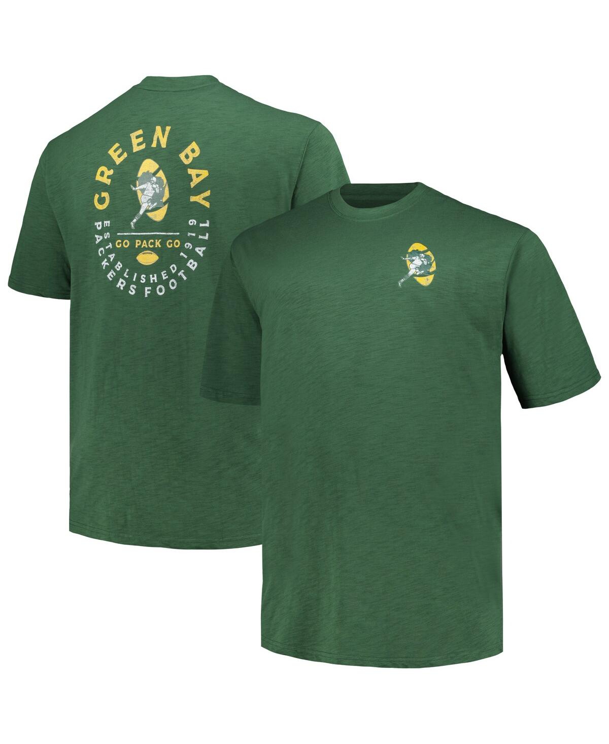 Men's Profile Green Green Bay Packers Big and Tall Two-Hit Throwback T-shirt - Green