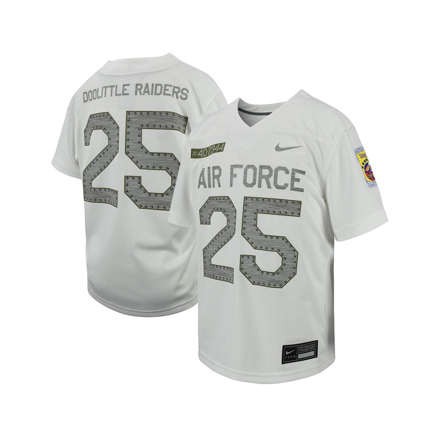 Big Boys #25 White Air Force Falcons Football Game Jersey