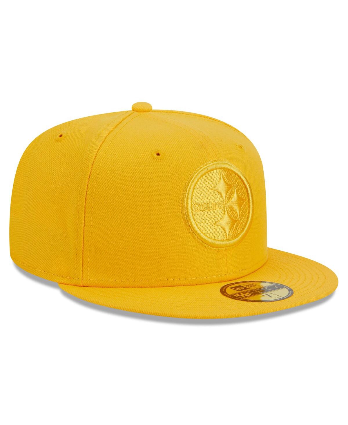 Shop New Era Men's  Gold Pittsburgh Steelers Color Pack 59fifty Fitted Hat