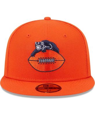 Men's Orange Chicago Bears Throwback Main 59FIFTY Fitted Hat