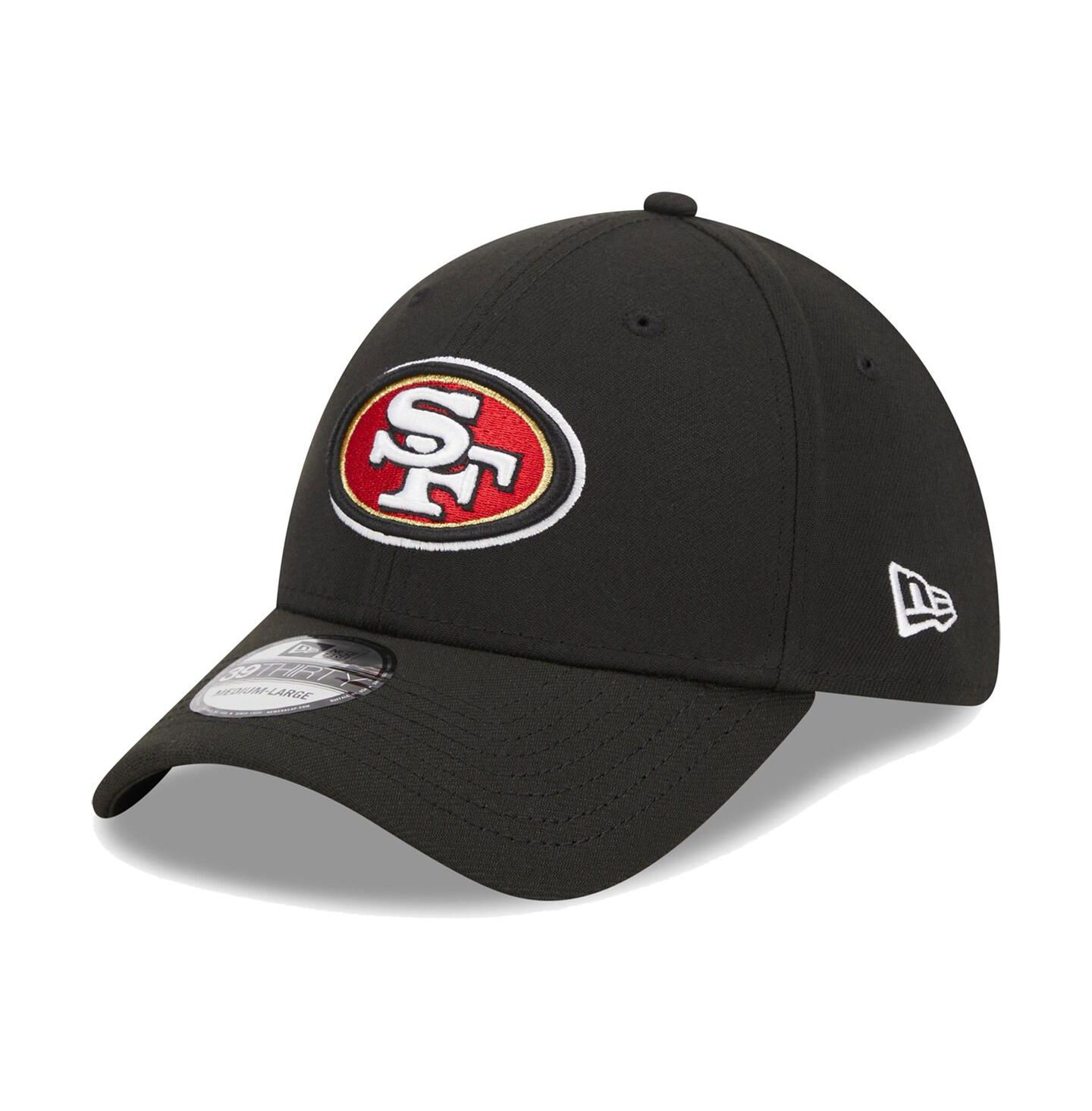 Мужская кепка New Era Black San Francisco 49ers Main 39THIRTY Flex Hat — фото 1