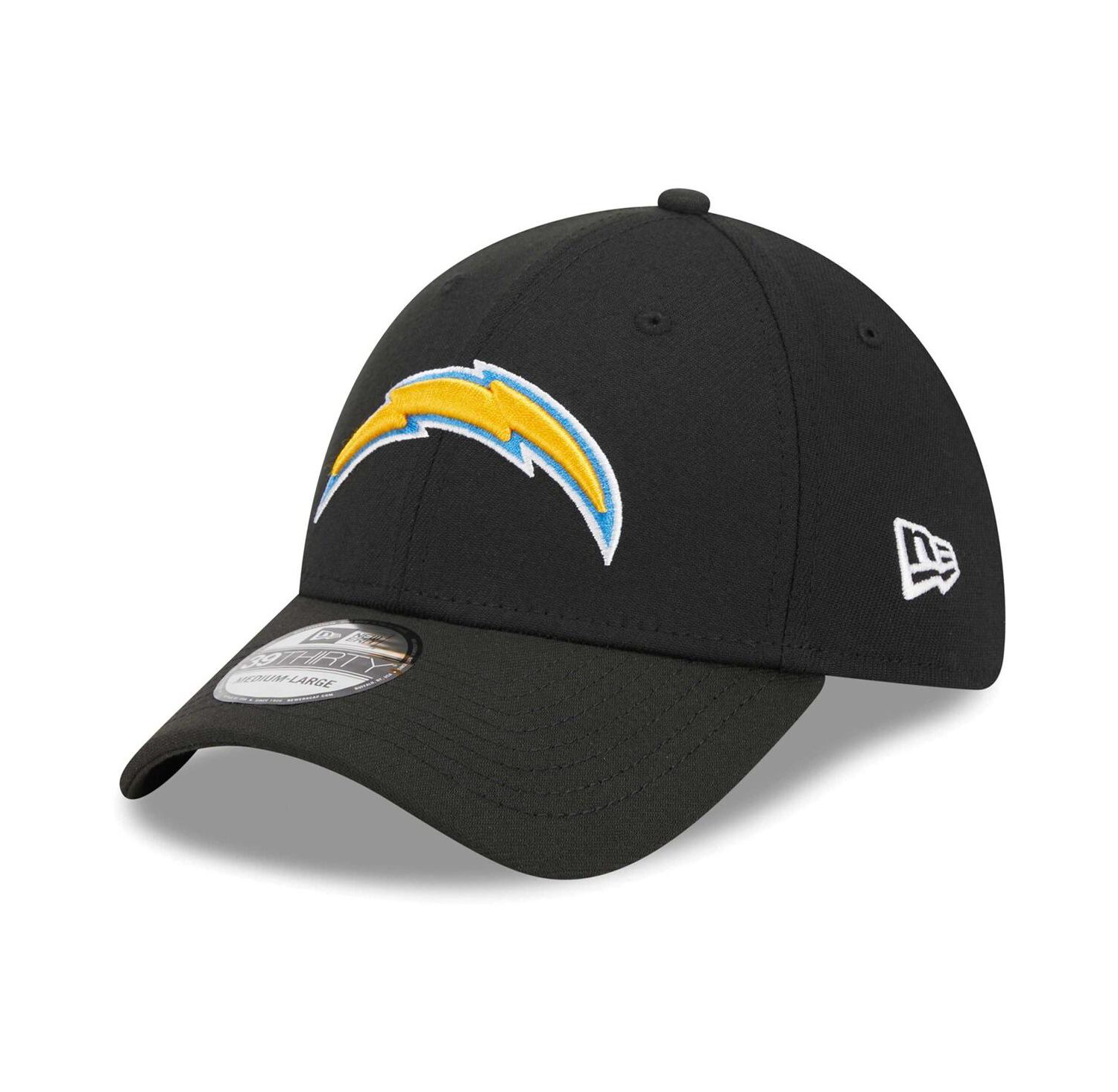 Men's Black Los Angeles Chargers Main 39THIRTY Flex Hat