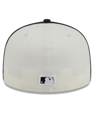 Men's Cream, Navy New York Yankees Chrome Sutash 59FIFTY Fitted Hat
