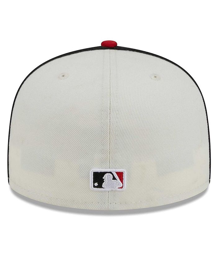 New Era Men's Cream, Red Cincinnati Reds Chrome Sutash 59FIFTY Fitted ...