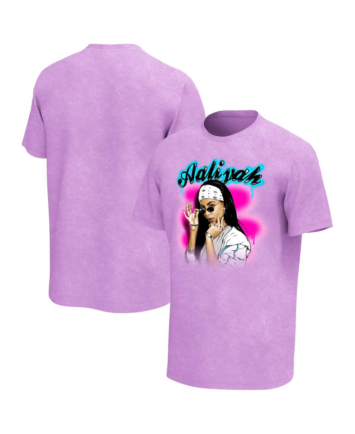 Philcos Men's Purple Aaliyah Spray Washed Graphic T-shirt