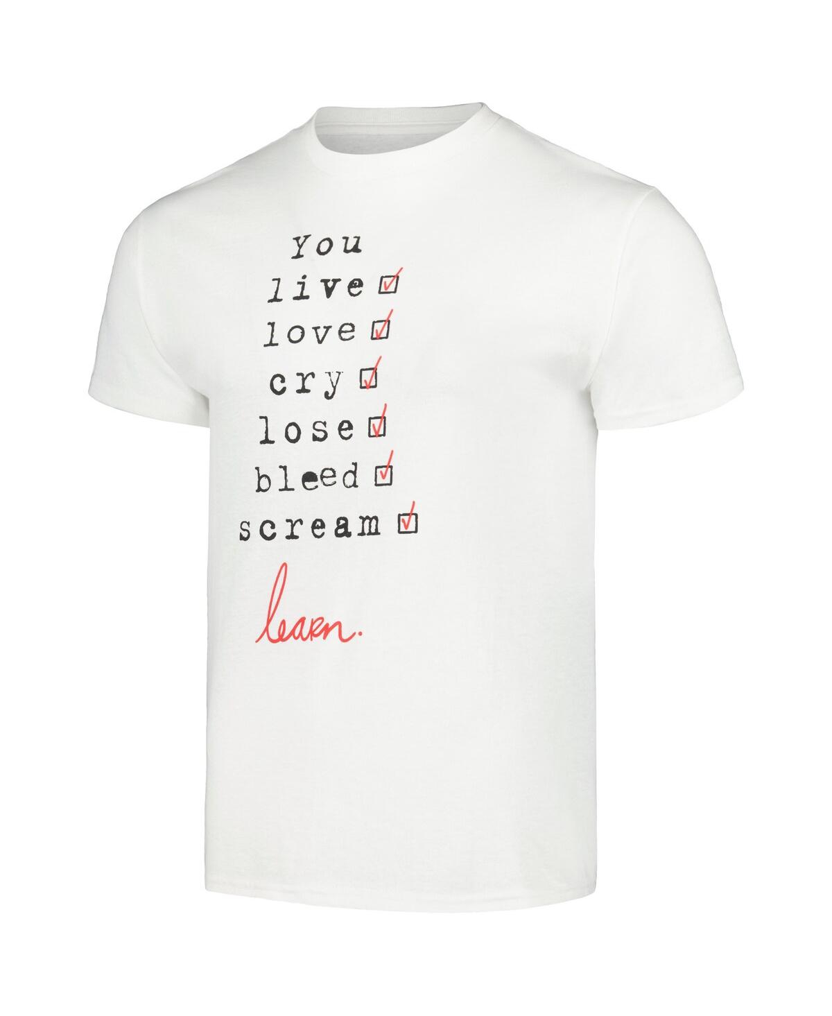 Shop Manhead Merch Men's White Alanis Morissette You Learn T-shirt