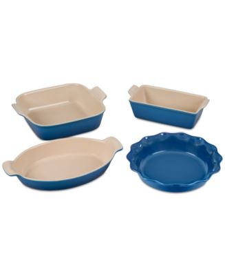 Le Creuset Stoneware 4-Pc. Heritage Bakeware Essentials Set - Macy's