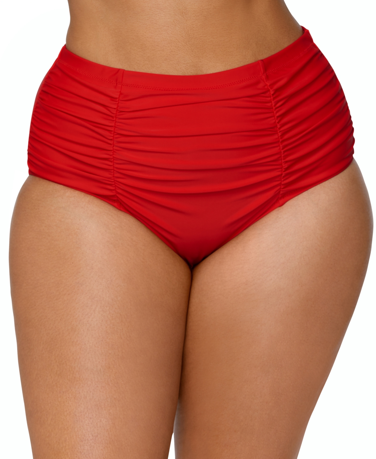 Plus Size Costa Bikini Bottoms - Red