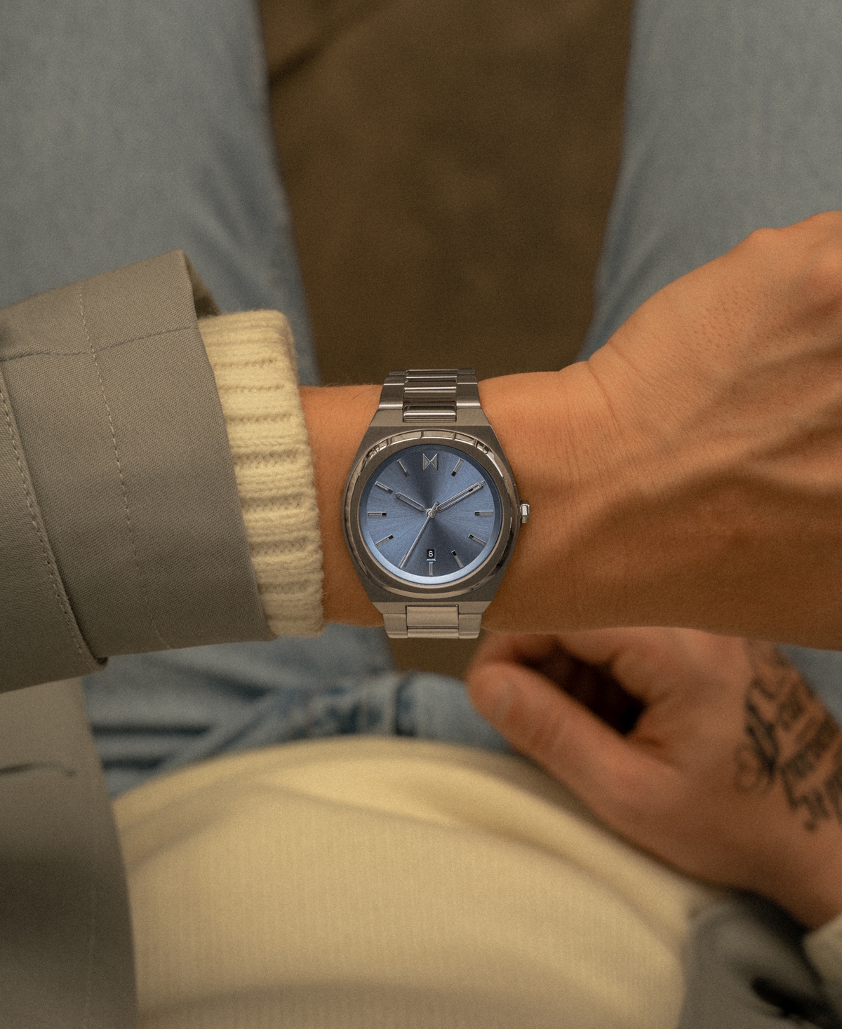 Shop Mvmt Men's Odyssey Ii Silver-tone Stainless Steel Bracelet Watch 42mm