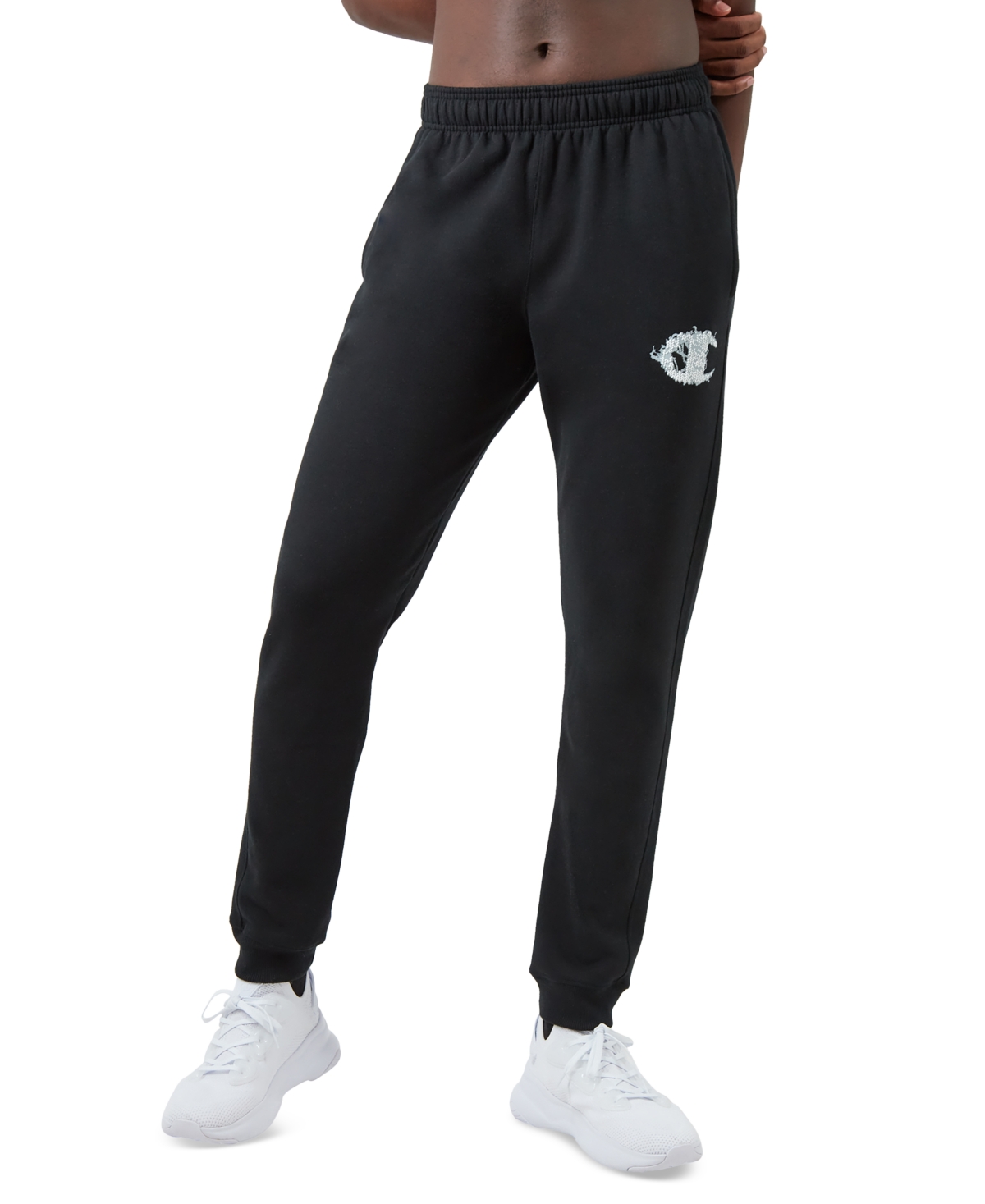 Champion Men's Powerblend Graphic Jogger Pants In Black