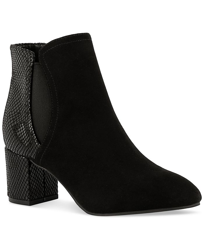 Macy's black sale ankle booties