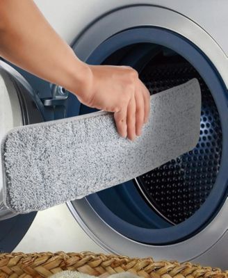 1 Piece Round Mop Pad and 1 Piece Flat Mop Pad Replacement Set for Spray-360 Clean Everywhere Spray Mop Kit