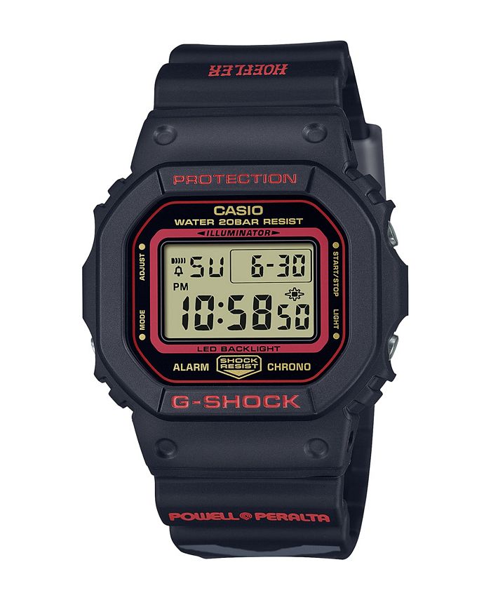 G-Shock Men's Digital 48mm Black Resin Strap Watch - Black