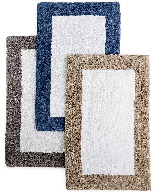 Hotel Collection CLOSEOUT! Color Block Bath Rugs, Created for Macy's Bath Rugs & Bath Mats