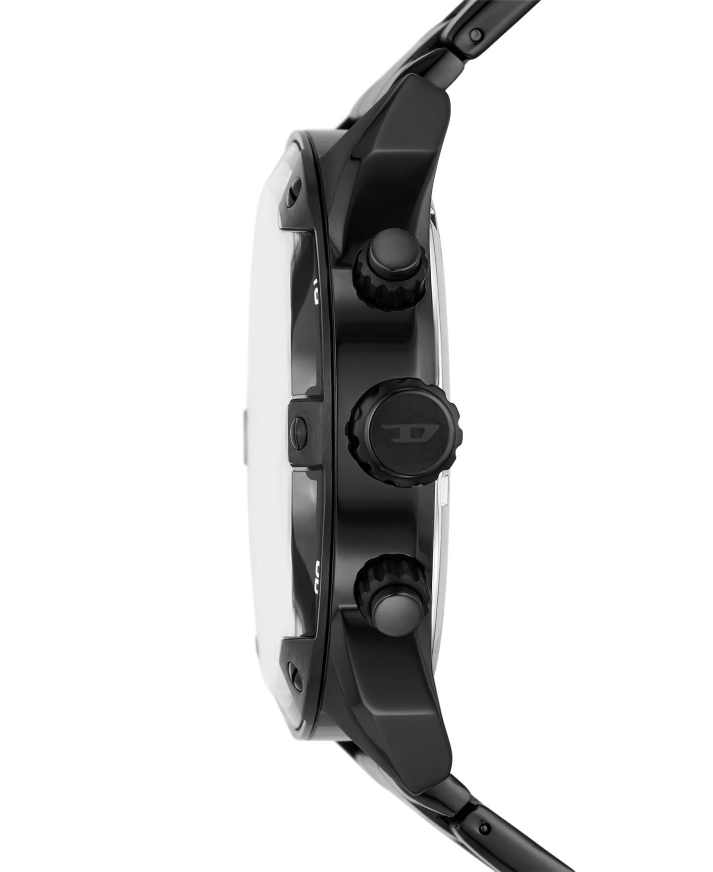 Мужские часы Diesel Spiked Chronograph Black Stainless Steel Watch 49mm — фото 2