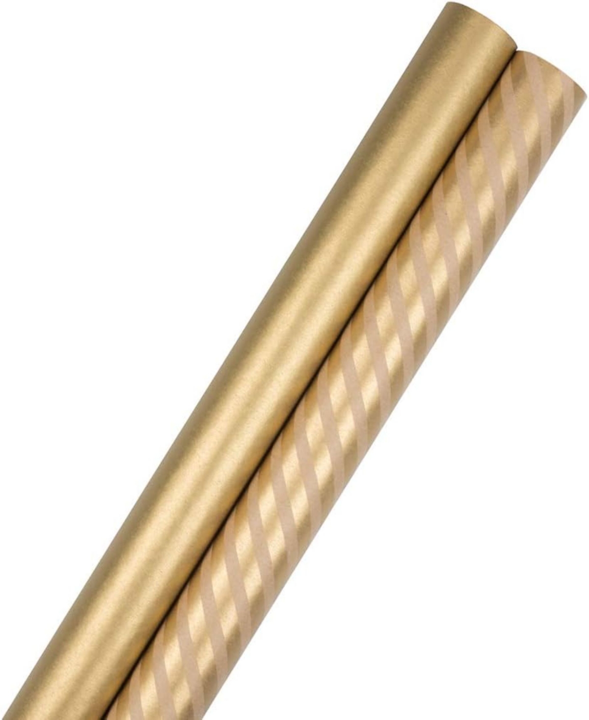 Jam Paper Gifoot Wrap In Gold Kraft Gold Striped