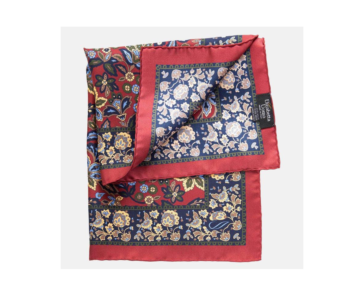 Elizabetta Men's Farnese - Large Silk Pocket Square for Men