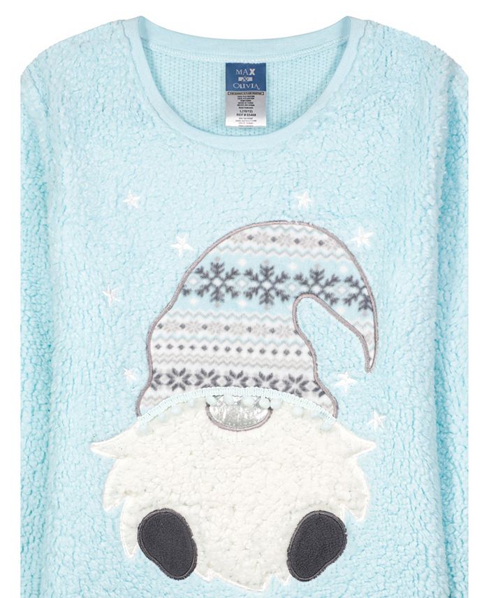Max & Olivia Big Girl's 2 Pc Believe Santa Pajama Set Red Size M