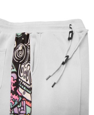 Men's Fleece-Lined Jogger Sweatpants with Contrast Trim Design