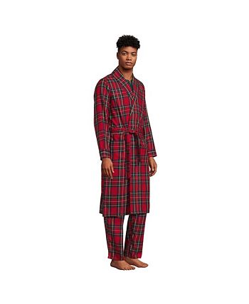 Mens red deals tartan dressing gown