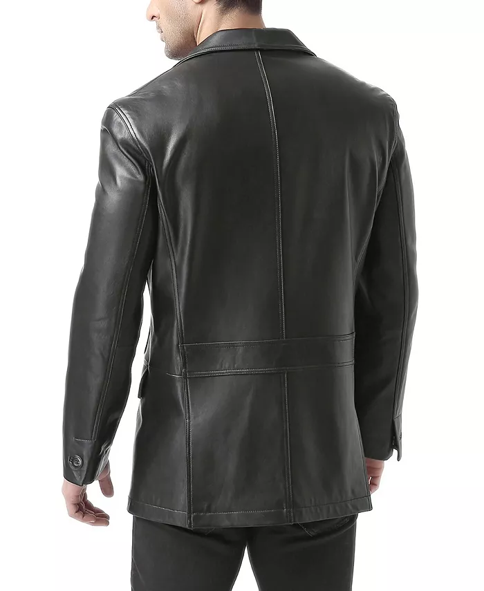 Men's Two-Button Leather Blazer - thumbnail 2
