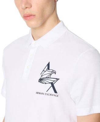 A|X Armani Exchange - Men's Regular-Fit Embroidered Eagle Logo Polo Shirt