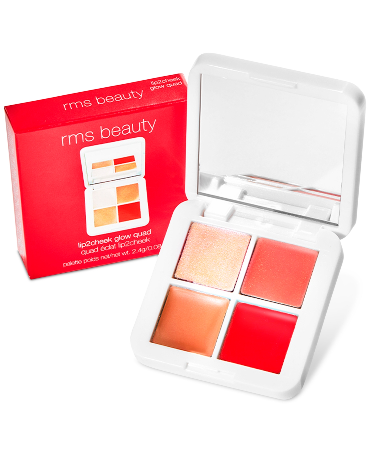 Rms Beauty Lip2cheek Glow Quad Mini Palette In No Color