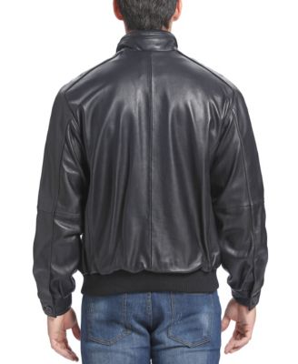 Men's Men City Leather Bomber Jacket