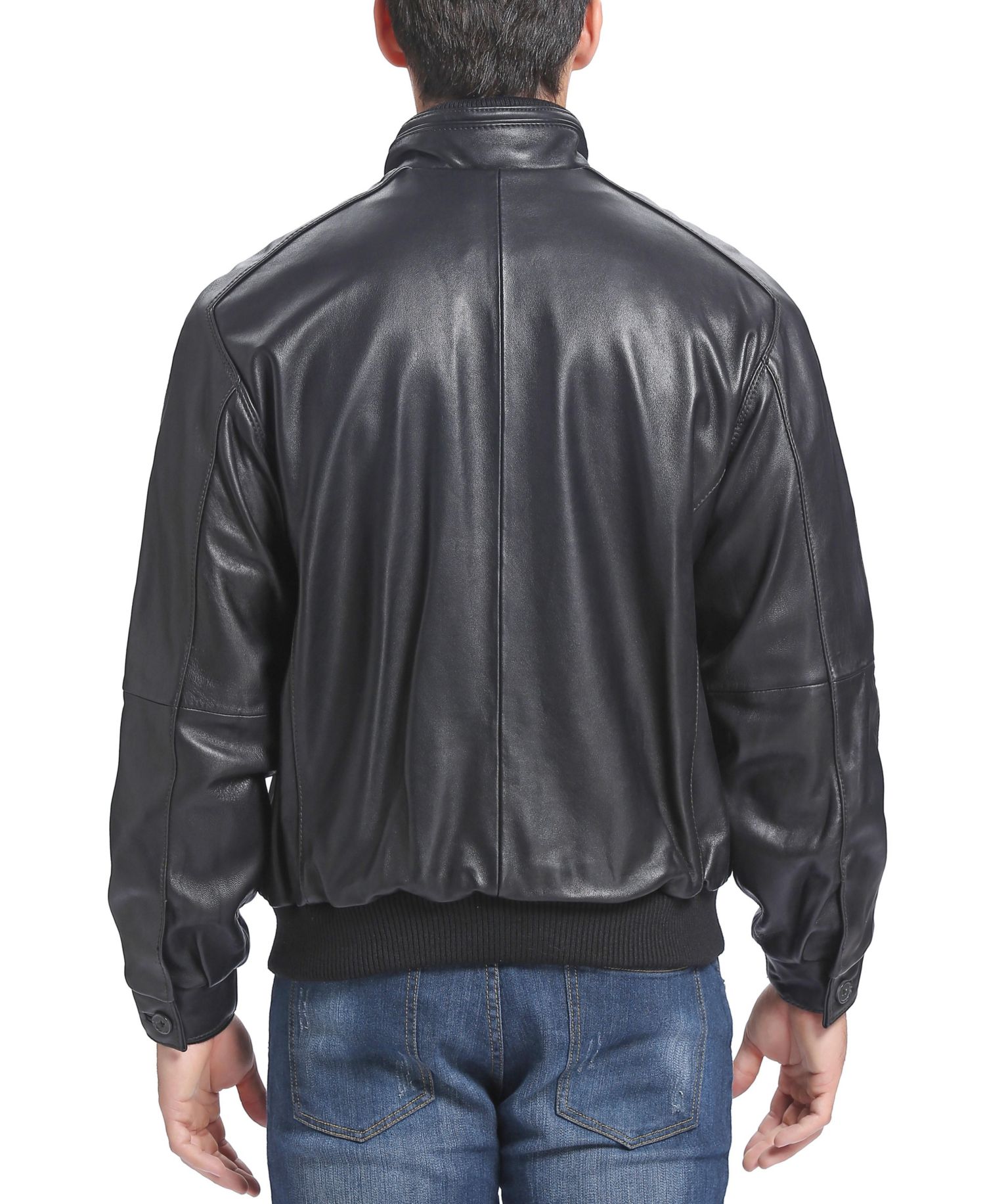 Men's City Leather Bomber Jacket