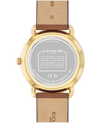 Coach delancey watch leather sales