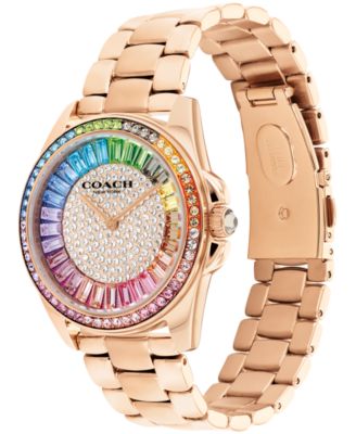 Women's Greyson Rainbow Rose Gold-Tone Stainless Steel Watch 36mm