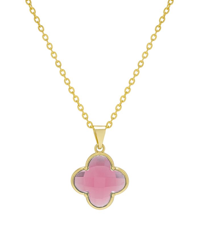 Macy s Cubic Zirconia Clover Pendant Necklace Macy s