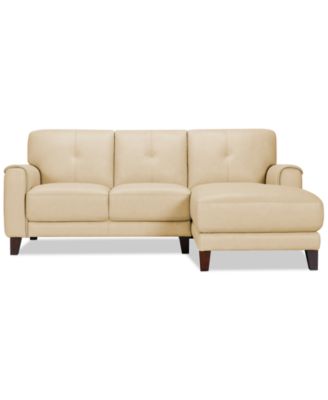 Ashlinn 86" 2-Pc. Pastel Leather Sectional