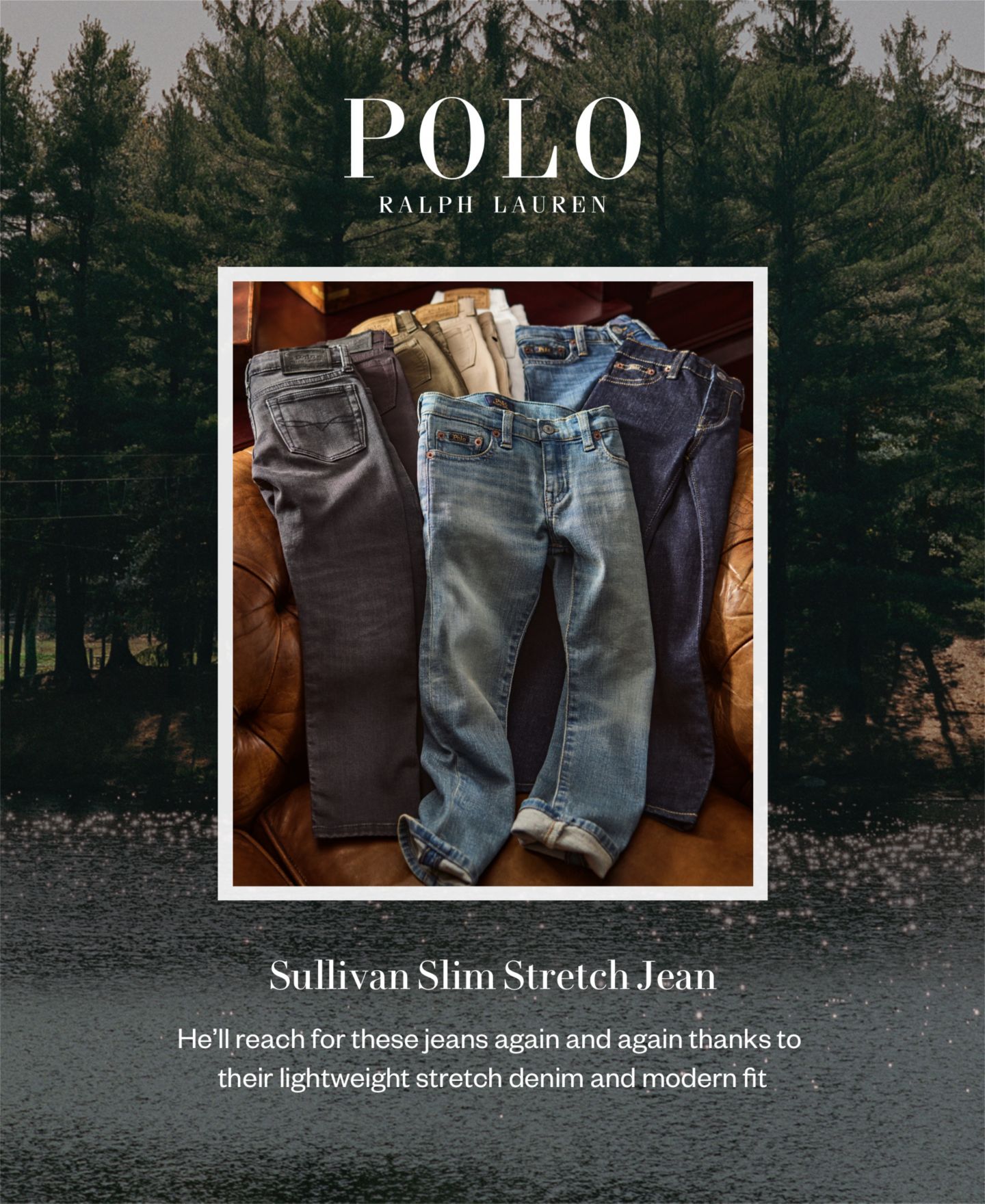 Джинсы Polo Ralph Lauren Sullivan Slim Stretch для мальчиков, цвет: Чёрный варёный — фото 7