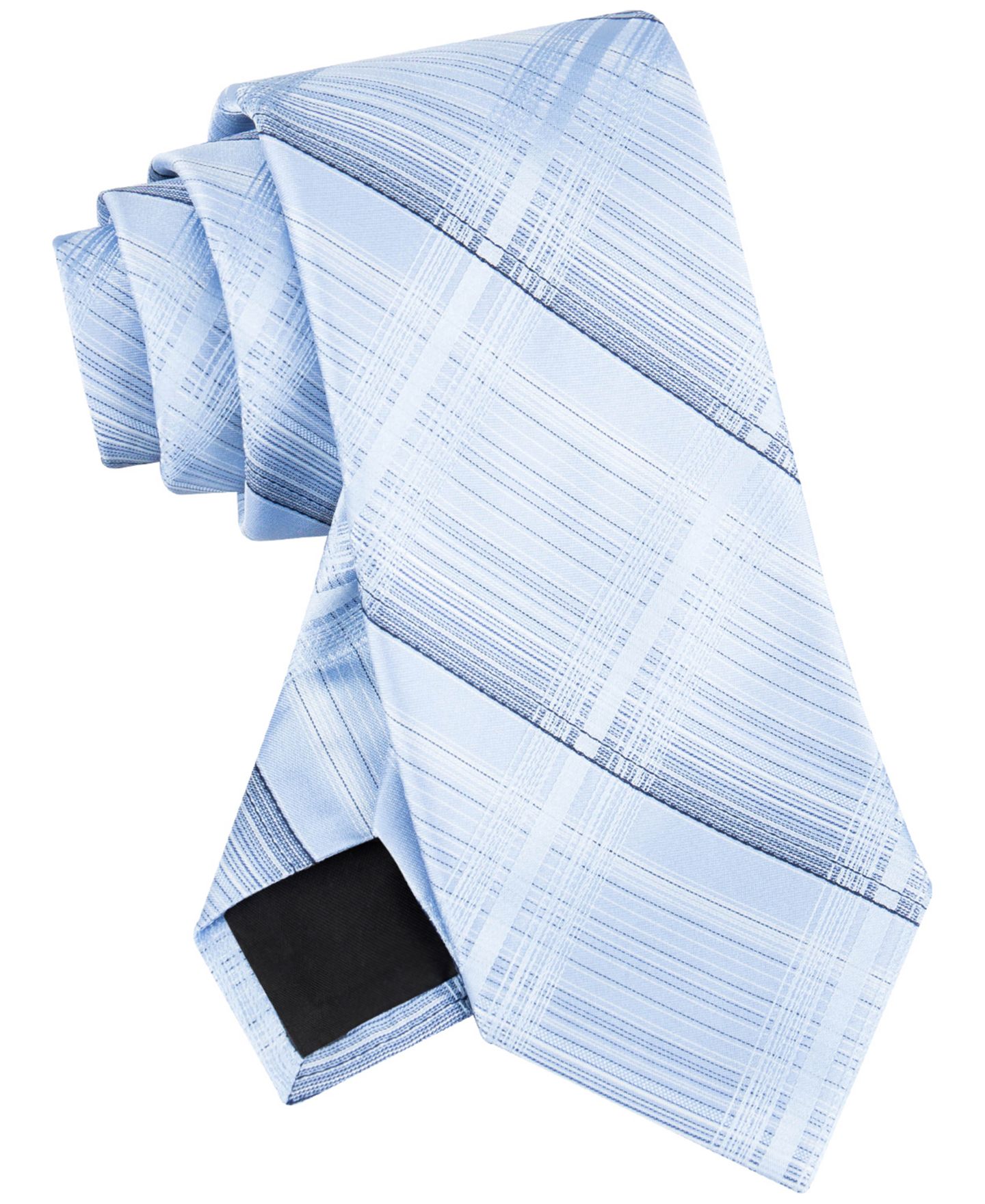 Мужской галстук Calvin Klein Ansel Shaded Plaid Tie, цвет: Светлый синий — фото 4