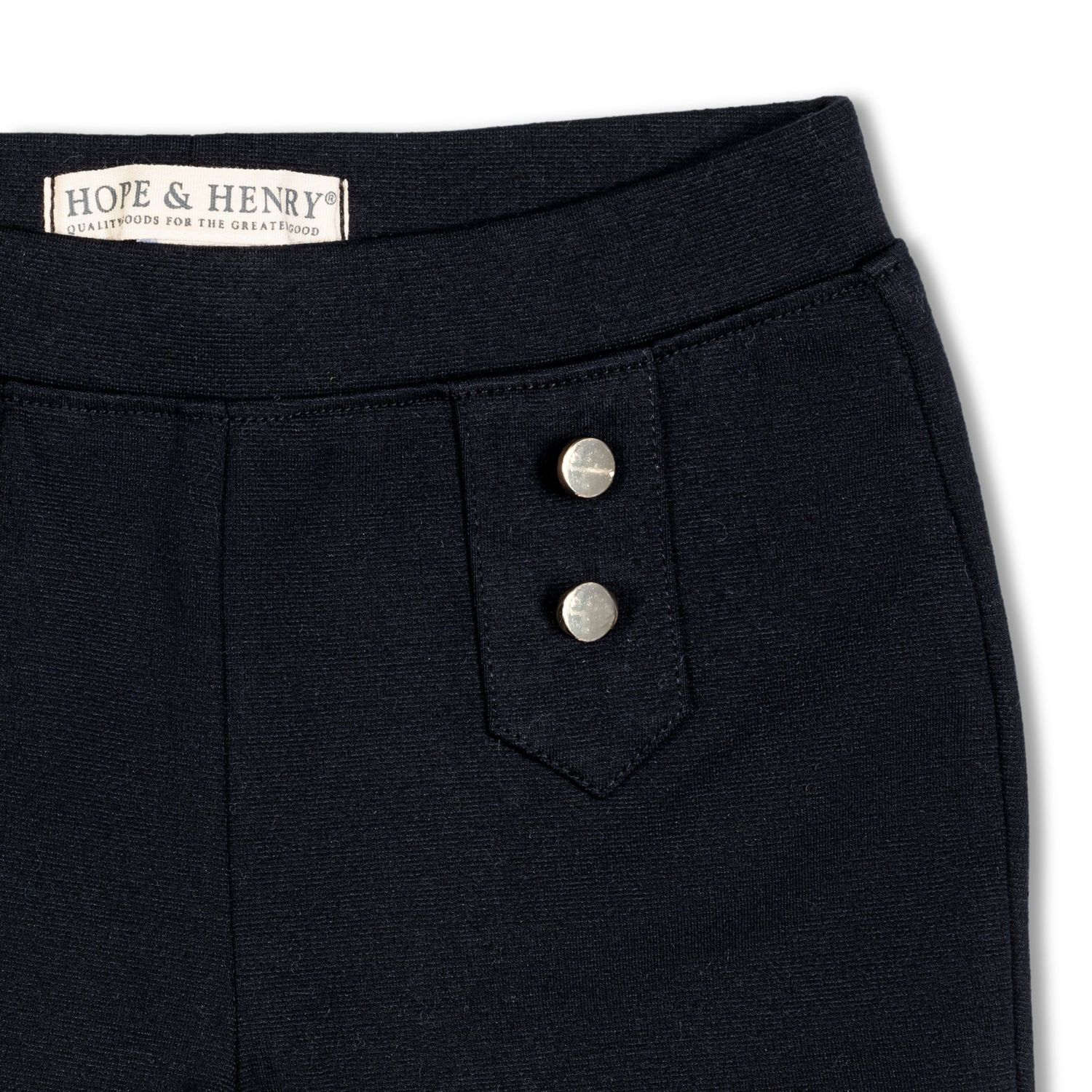 Baby Girls Hope and Henry Button Placket Ponte Pant